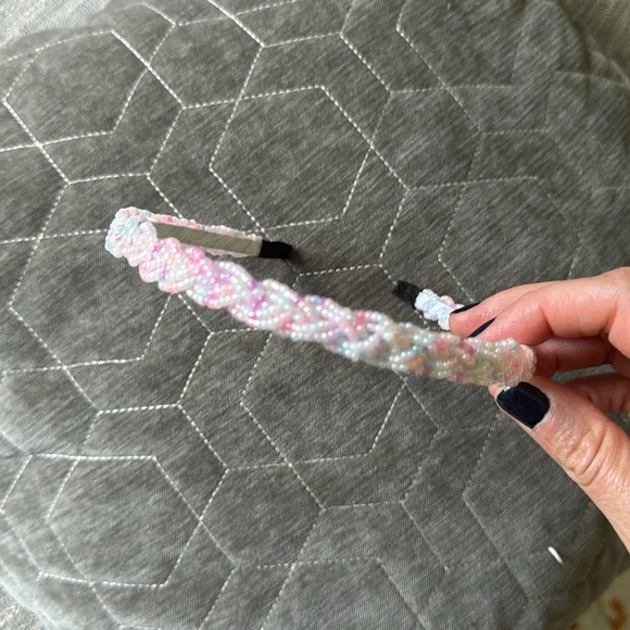 Pastel Seed Bead Cotton Candy Headband - Picture 7 of 8